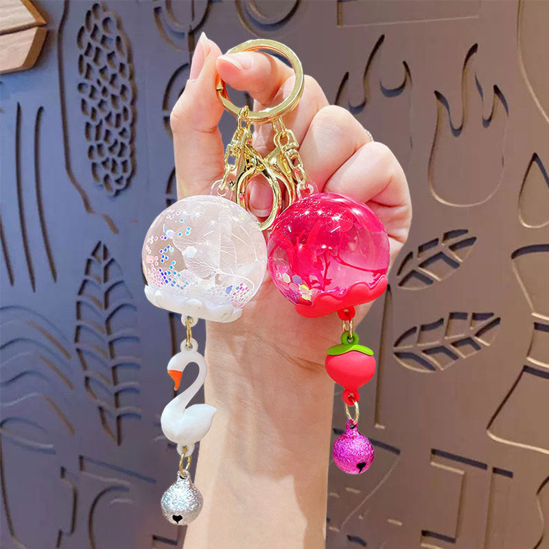 Wholesale Oil-filled Wind Chime Keychain